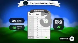 SSG3 | Super Stickman Golf 3 | Inconceivable Land | Clean Ball + Gold Star