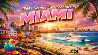 MIAMI 4K | Okyanusun ve Ritmin Şehri // Beautiful Nature with Relaxing Music | Scenic Relaxation