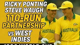 RICKY PONTING & STEVE WAUGH| 110 RUNS PARTNERSHIP VS WEST INDIES @ JAIPUR IN 1996.