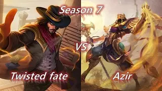 [Ragedad] 161213 다이아 트페 vs 아지르 | lol | Diamond tier Twisted fate vs Azir