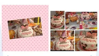 حلوى عيد ميلاد بعجينة سكر مينى ماوس🎂مع بعض اللقطات من حفل 🎈🎉gataux d'anniversaire minnie mouse
