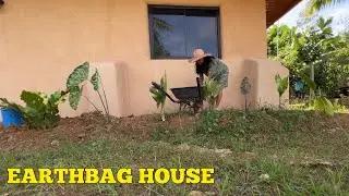 🛖CLEARING OPERATIONS  OF OUR FRONT GARDEN AREA | EARTHBAG HOUSE | MOVING IN ALREADY 🔥🔥👏🙏💃🤸🔥
