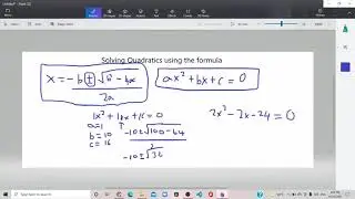 Solving Quadratics With the Formula!