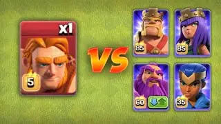 Super Giant Vs All Max Heroes - Clash of Clans