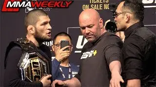 Dana White: Khabib Nurmagomedov kicks Tony Ferguson's Belt (UFC 249)
