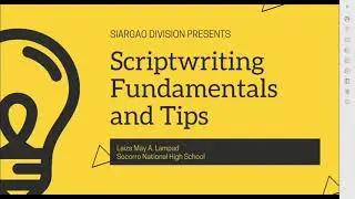 Scriptwriting Fundamentals and Tips (Part 1) | Video Lesson | Television-Based Instruction