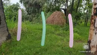 outdoor rocket balloon fun and learn colors for kids- part 1