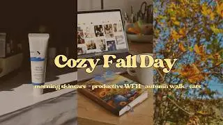Cozy Fall Vlog 🍂 Morning Skincare Routine, Productive WFH, Winter Arc & Autumn Walk with My Cats
