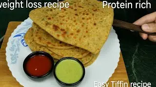 Hari Moong Dal Paratha Recipe | High Protein Breakfast & Tiffin Recipe | Healthy Weight Loss Paratha