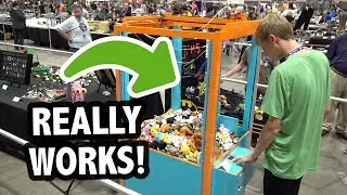 Functional Claw Machine Built Entirely From LEGO!