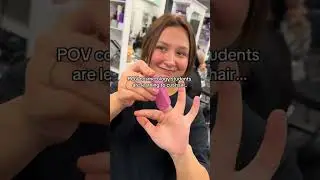 POV cosmetology students are learning to cut hair #haircut #cosmetology #lucyseitz #beautyschool