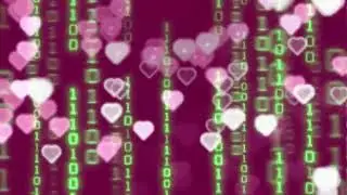 4K Falling Hearts Explosion in the Matrix Copyright Free Stock Footage Free Download Motion Loop