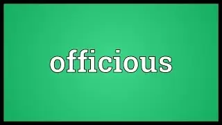 Officious Meaning