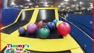 Crazy Jumping Toddler BOUNCE JUMP PLACE FUN! Fun Indoor Trampoline Park