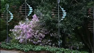 Lyman Whitaker Kinetic Wind Sculpture Double Helix Horizontal Groupings