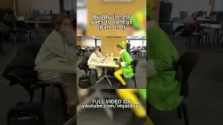 BUDDY THE ELF GOES TO COLLEGE PT. 1 #prank #college #funny #collegecampus #christmas #buddytheelf