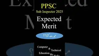 ppsc sub inspector expected merit