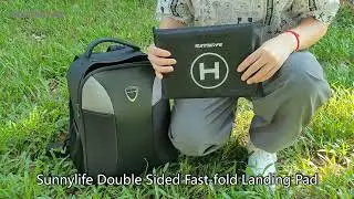 Sunnylife Drone Landing Pad 22in Fast-Fold Double-Sided PU Leather for DJI FPV/Mini SE/Mavic 2
