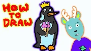 How to Draw a Penguin King - Lets Draw with Doodle Clubhouse
