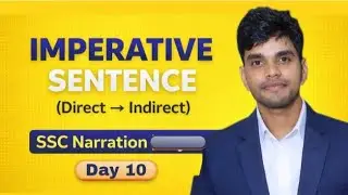 Day 10 l Imperative Sentence Narration | Direct to Indirect | SSC English By Naval Sir ✍️