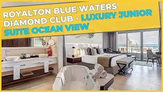 Diamond Club Luxury Junior Suite Ocean View: Royalton Blue Waters Room Tour 4K