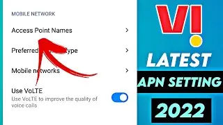Vi New Apn Settings 2022 |Vi Internet Problem Solve 2022