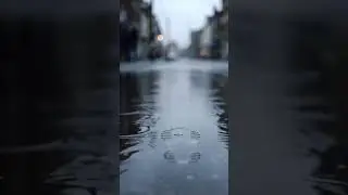 Footprints in the Rain: Vanishing Traces 🚶&zwj;♀️💧 #RainyFootprints #VanishingActs #MemoryLane #Shorts