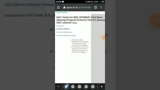 IGNOU Release Bed_Openmat_Post Basic Bsc Nursing Hall ticket 2021| Important बाते समझले #shorts