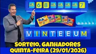 GANHADORES TELE SENA SEMANAL - Vinte e Um da Sorte - Quinta-feira (29/01/2026)