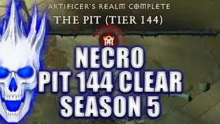 Bone Spirit Pit 144 Clear | Diablo 4 Necromancer Season 5 Build #skulm #diablo4 #necromancer