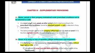 COLONIZATION OF GOVERNMENT LANDS (PUNJAB) ACT, 1912 | SDEO PERA | Lec#3, Chapter-3-4 | Khalil Ahmed