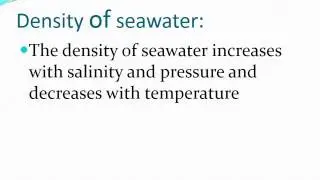 Physical & Chemical properties of Sea water  S.Vishalini.  15bca060