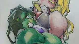 Full drawing She Hulk and Black Canary 