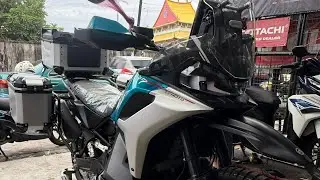 CF MOTO 800 MTX installation of side pannier and topbox