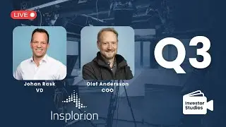 Insplorion Q3 - VD Johan Rask & COO Olof Andersson presenterar kvartalets resultat med Q&A