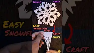 Easy paper craft|&deg; How to make Snowflake paper craft ideas|&deg; #shortcraft #snowflakes #youtubers