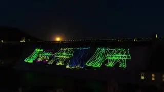 Grand Coulee Dam Laser Light Show in 40 seconds Time Lapse