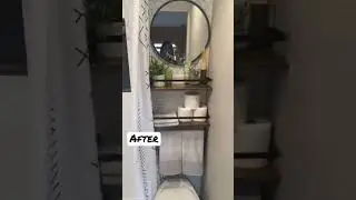 Very small RV bathroom gets a big makeover! #rvmakeover #rvbathroom