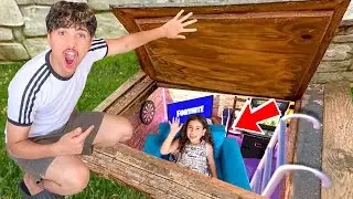 وأخيرا أختي رانيا عاشت يوم كامل في مخبأ سري حولناه إلى غرفة 😲🔥
