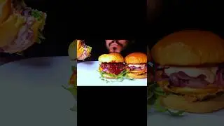 ASMR BBQ & BIG MAC SAUCE BURGERS (EATING SOUNDS) MUKBANG