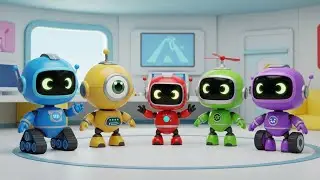Five Little Robots | Fun Counting Robot Song for Kids | Nursery Rhymes & Educational Songs