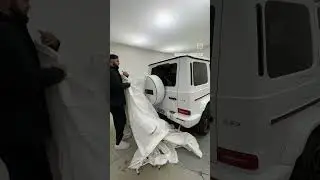 Unwrapping the 2024 AMG&reg; G63 in Moonlight White Magno #amg #afrique #studio #show