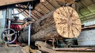 How we process old teak logs into fishing boat planks