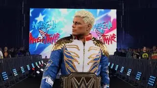 WWE 2K25 cody Rhodes & gunther vs brock lesnar & terry nolan