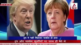 Donald Trump and Angela Merkel: Stark differences in full view during icy first meeting
