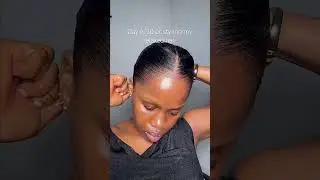Day 6/30 of styling my relaxed hair. #shorts #shortvideo #hairstyle #diyhairstyle