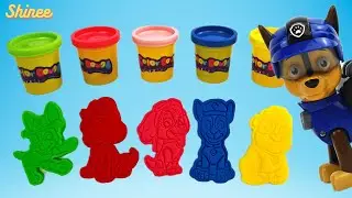 Playing with Paw Patrol Play Doh and Molds with Paw Patrol Characters | Learning Video for Toddlers