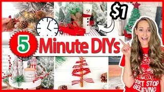 5-Minute CHRISTMAS Home Decor 🎄 EASY & CHEAP Dollar Tree DIYs!