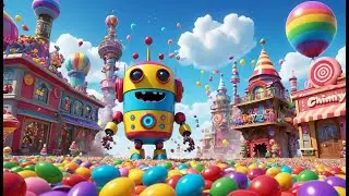 Rainbow Robot and the Chocolate Machine | Sweet Chocolate Adventure Song for Kids | Fun Robot Rhyme