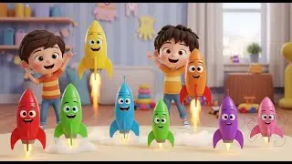 Seven Little Toy Rockets Blast Blast Blast | Nursery Rhymes for Kids & Baby Songs